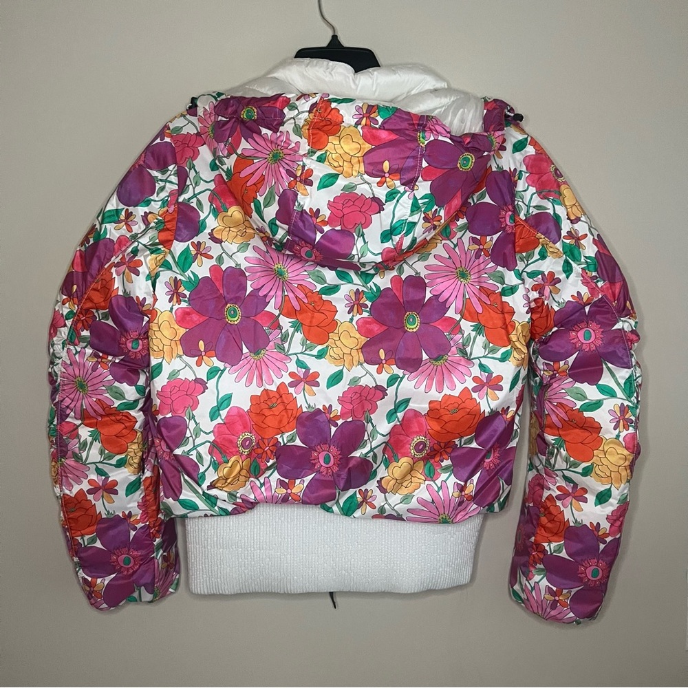 NWT Love Shack Fancy Bogner Sella D Puffer Jacket In Magenta Disco Light - Picture 4 of 14